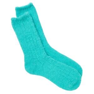 American Eagle Teal Fuzzy Crew Socks, Cozy Lounge, One Size, NWT